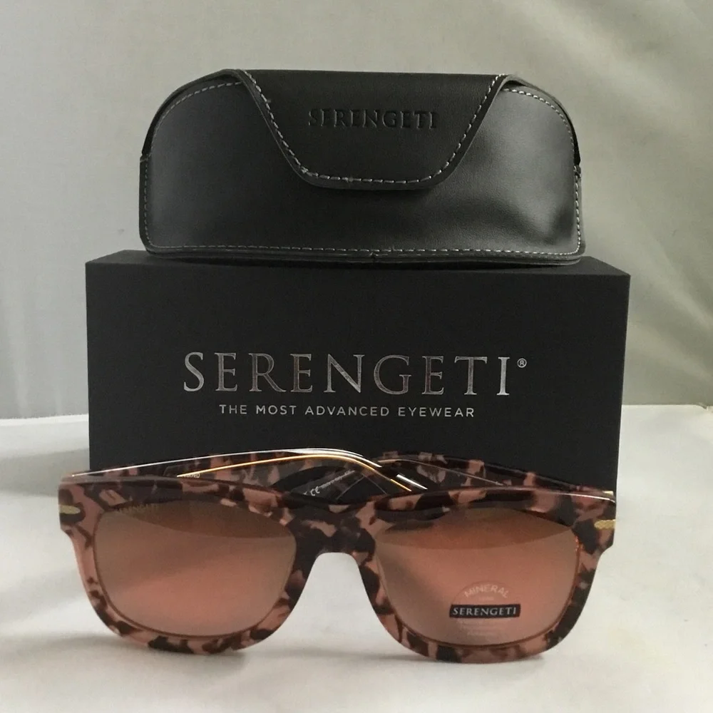 Serengeti Foyt Men’s Tortoiseshell Frame Sunglasses with Polarized Brown Lenses